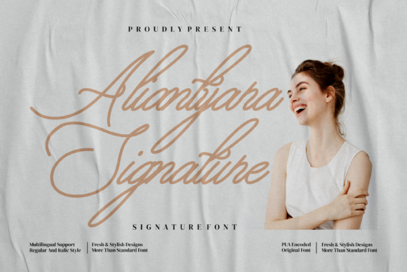 Aliantyara Signature: A Vintage Script Font for Elegant Branding