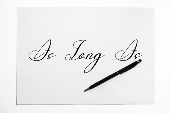 As Long As Script Font for Creative Digital Branding
