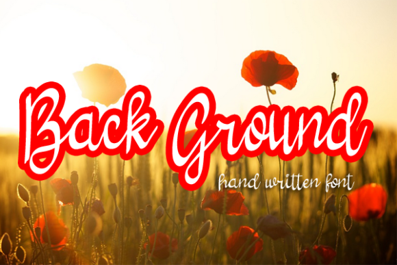 Back Ground Script Font for Creative Branding
