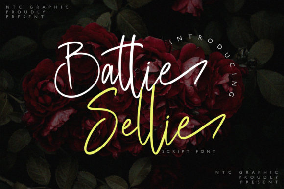 Battie Sellie Font: A Thin & Delicate Script Handwritten Typeface