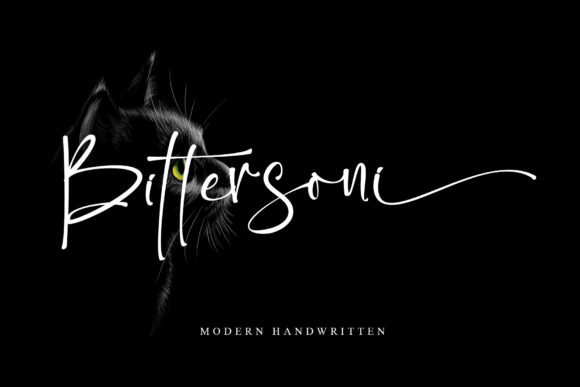 Bittersoni: A Vintage Script Font for Editorial Design