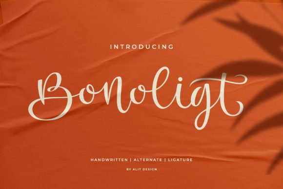 Bonoligt Script Font for Modern Digital Branding