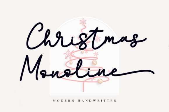 Christmas Monoline: A Delicate Script Font for Elegant Branding