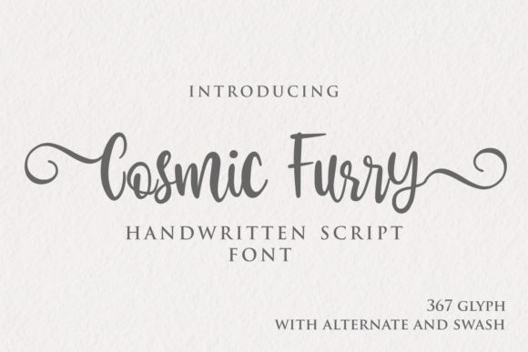 Cosmic Furry: A Refined Script Handwritten Font for Editorial Elegance