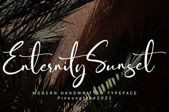 Enternity Sunset: A Script Handwritten Font for Trusted Branding