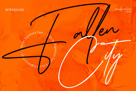 Fallen City Script Font for Editorial Elegance