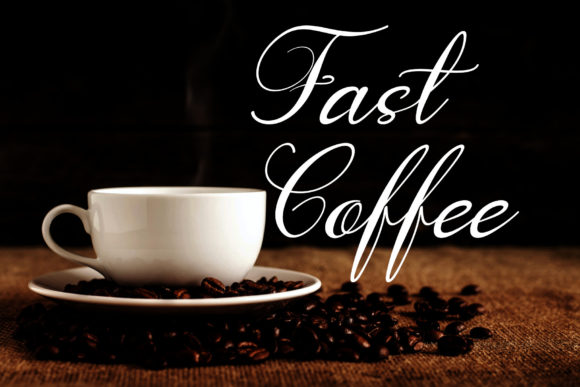 Fast Coffee Font: Elegant Script Handwritten Typeface for Editorial Design