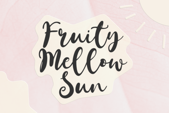 Fruity Mellow Sun Script Font for Playful Brand Campaigns