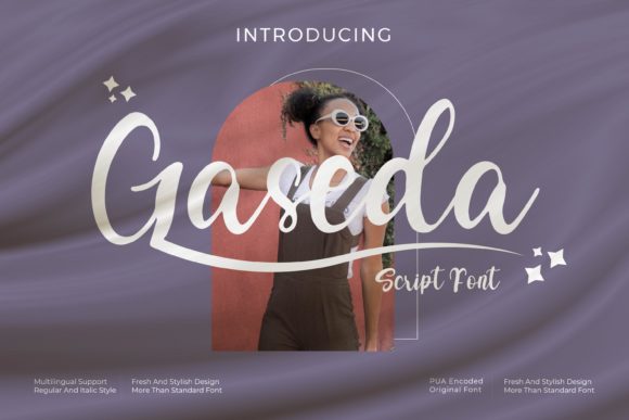Gaseda: A Playful Script Font for Creative Editorial Design