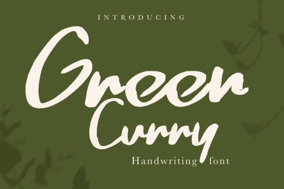 Green Curry Script Font for Elegant Branding