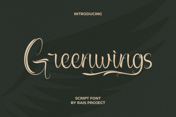 Greenwings Script Font for Elegant Handmade Brands