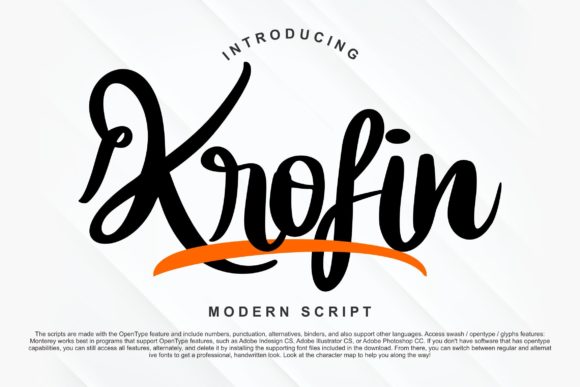 Krofin: An Elegant Script Font for Editorial Warmth