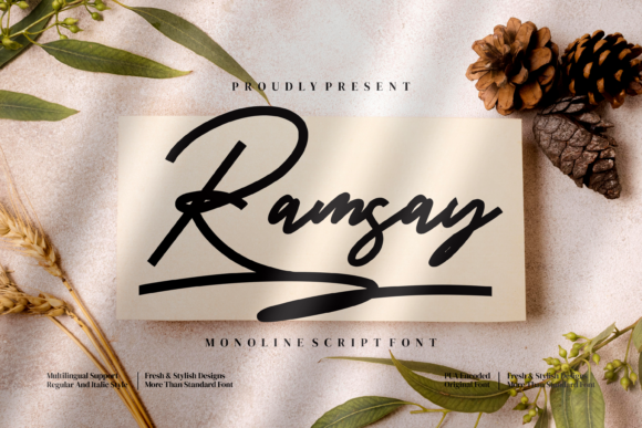 Ramsay: A Vintage Script Font for Elegant Editorial Design