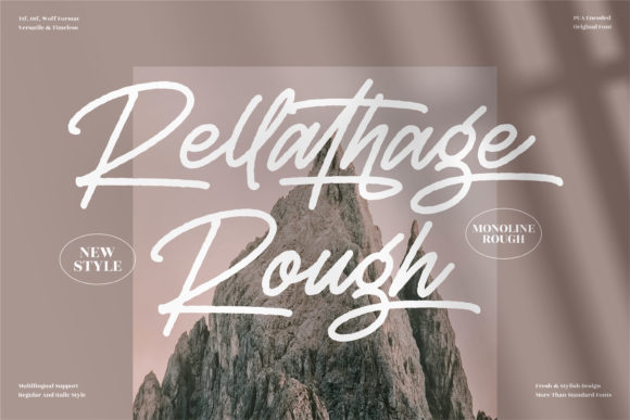 Rellathage Rough Script Font for Handmade Branding