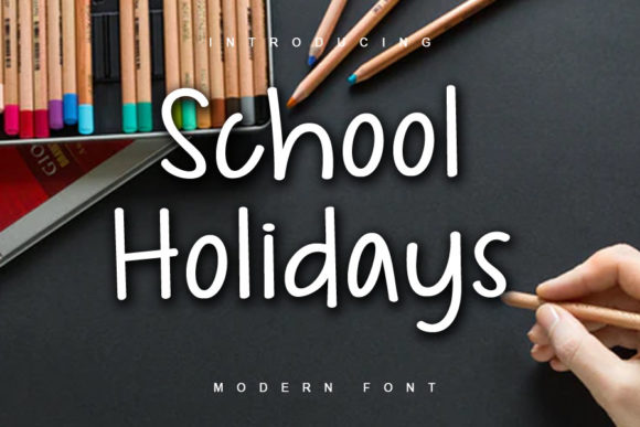 School Holidays Script Font for Handmade Creators