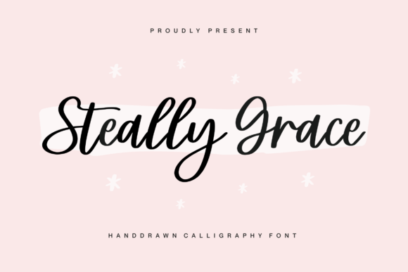 Steally Grace: Elegant Cursive Script Font for Modern Brands