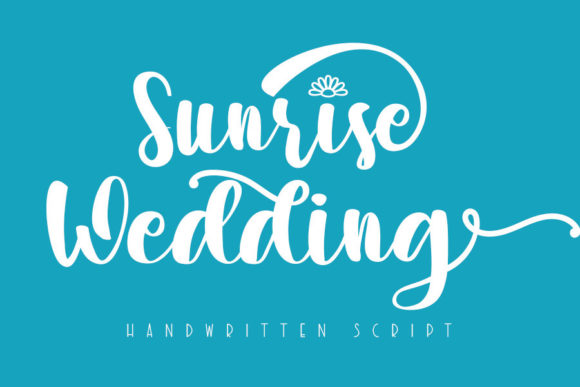 Sunrise Wedding Font for Creative Makers