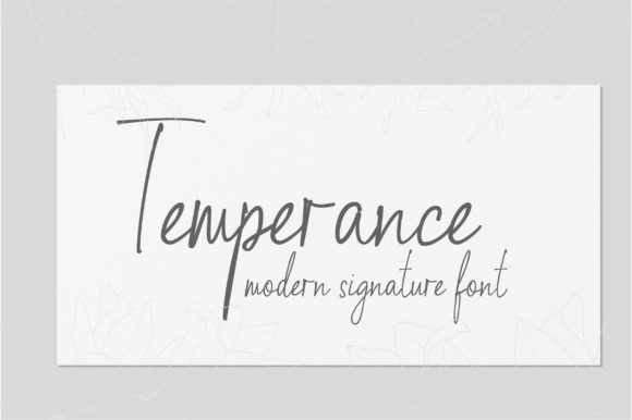 Temperance Font: A Delicate Script Handwritten Typeface for Elegant Branding
